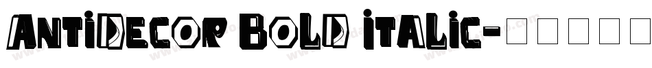 AntiDecor Bold Italic字体转换